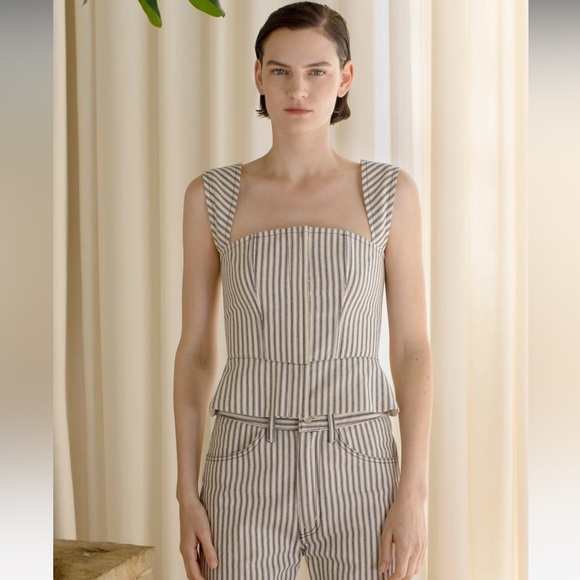 ✨GROVER RAD✨Cotton Ticking Corset - Picture 2 of 9